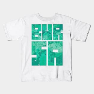 Bursa, Turkey City Map Typography - Watercolor Kids T-Shirt